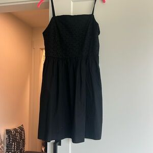 GAP Squareneck Eyelet Spaghetti Strap Mini 100% Cotton Dress  Size S Cottagecore